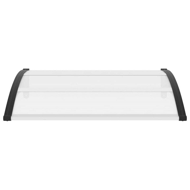 vidaXL Door Canopy with Brackets and Sheets in Black/Clear