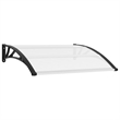 vidaXL Door Canopy in Black/Clear