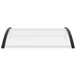 vidaXL Door Canopy in Black/Clear
