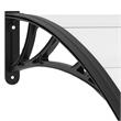 vidaXL Door Canopy in Black/Clear