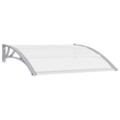 vidaXL Door Canopy with Brackets and Sheets in Grey/Clear