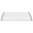 vidaXL Door Canopy with Brackets and Sheets in Grey/Clear