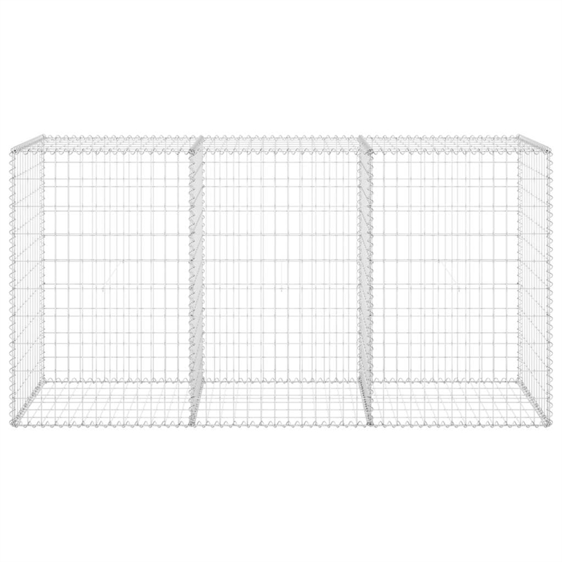 vidaXL Gabion Wall with Covers Galvanized Steel 78.7