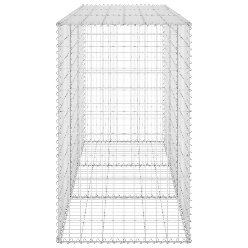 vidaXL Gabion Wall with Covers Galvanized Steel 78.7