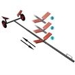 vidaXL Boat Trailer in Black/Orange
