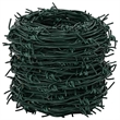 vidaXL 328.1ft Barbed Entanglement Wire Roll in Green
