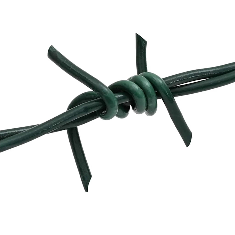 vidaXL 328.1ft Barbed Entanglement Wire Roll in Green