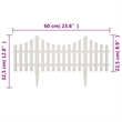 vidaXL 17 pcs 32.8 ft Lawn Divider in White