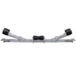 vidaXL Boat Trailer with Bottom Support Bracket and Keel Rollers in Silver