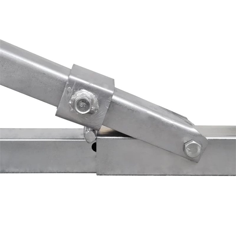 vidaXL Boat Trailer with Bottom Support Bracket and Keel Rollers in Silver