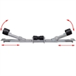 vidaXL Boat Trailer with Bottom Support Bracket and Keel Rollers in Silver