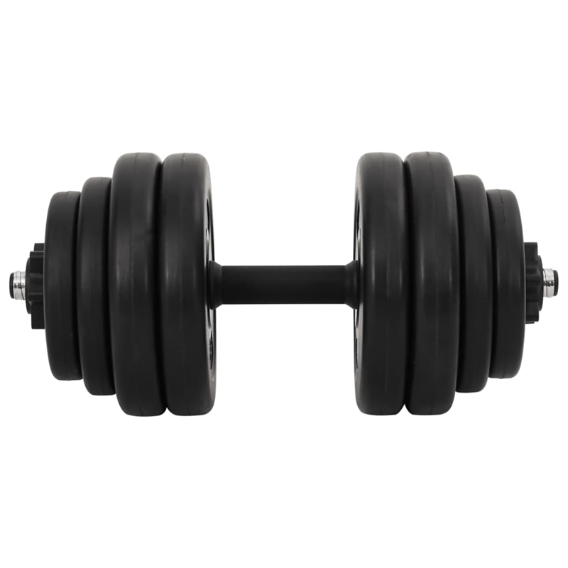 vidaXL Dumbbells in Black (Set of 2)