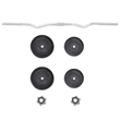 vidaXL Curl Bar with Weights in Black