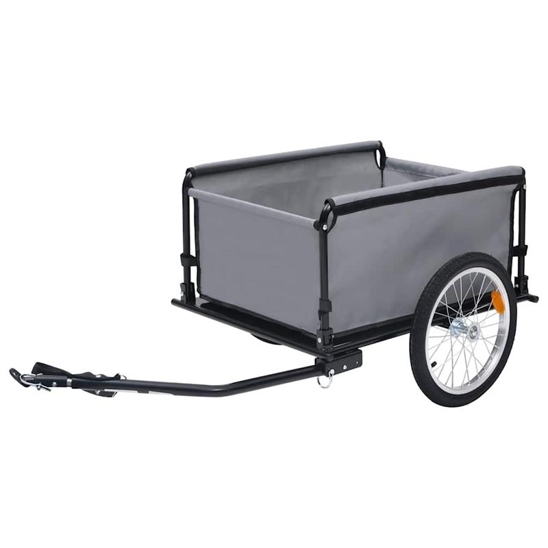 vidaXL 143.3 lbs Bike Trailer in Orange and Gray