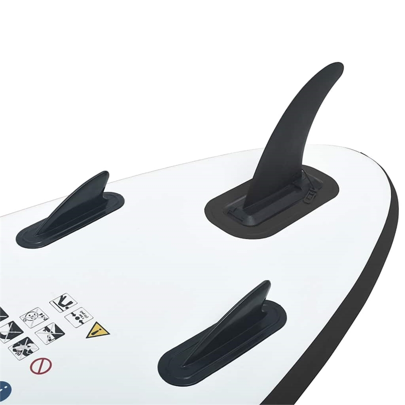 vidaXL Inflatable Stand Up Paddleboard Set in Black and White