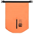 vidaXL 4 gal PVC Dry Bag with Zipper in Orange
