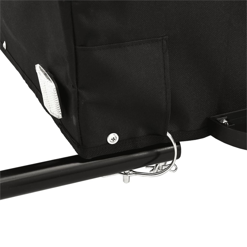 vidaXL 99.2 lb Iron Bike Trailer in Black and Red
