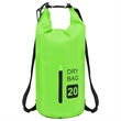 vidaXL 5.3 gal PVC Dry Bag with Zipper in Green