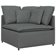 vidaXL Modular Sofa with Cushions in Dark Gray Fabric