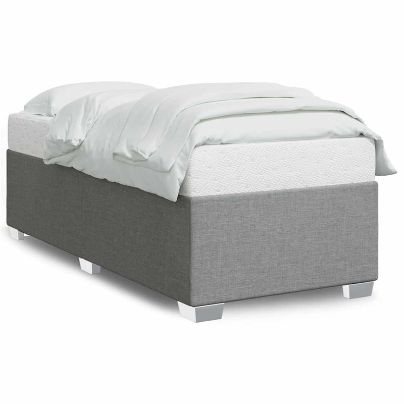 vidaXL Twin XL Engineered Wood Bed Frame in Light Grey