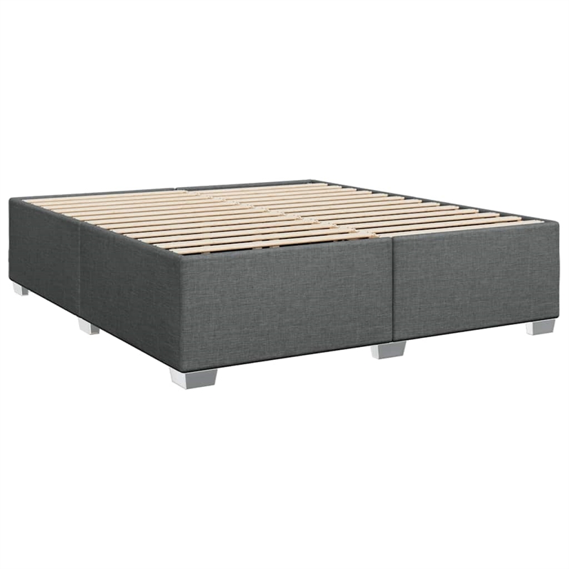 vidaXL Engineered Wood California King Bed Frame in Dark Gray