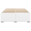 vidaXL Engineered Wood Faux Leather Full Bed Frame in White