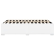 vidaXL Engineered Wood Faux Leather Full Bed Frame in White
