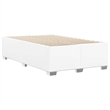 vidaXL Engineered Wood Faux Leather Full Bed Frame in White