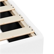 vidaXL Engineered Wood Faux Leather Full Bed Frame in White
