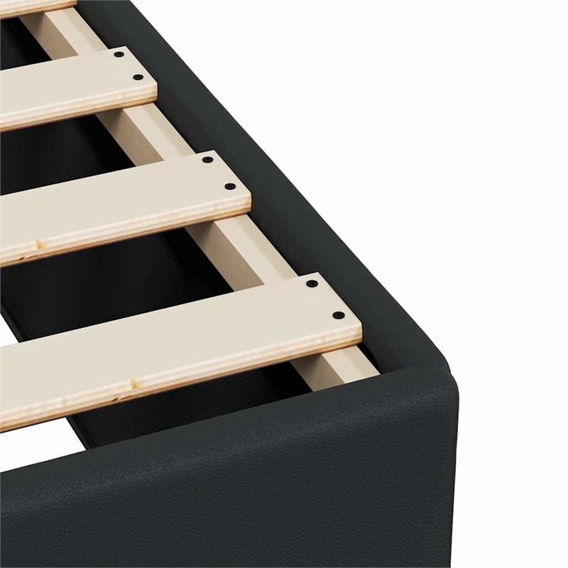 vidaXL Engineered wood Twin Bed Frame in Black