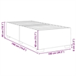 vidaXL Engineered wood Twin Bed Frame in Black