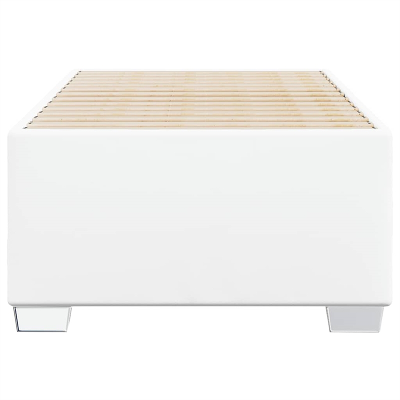 vidaXL Twin XL Faux leather Bed Frame in White