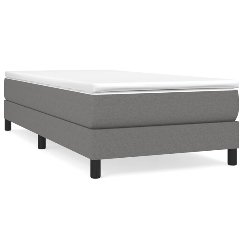vidaXL Engineered Wood Twin Bed Frame in Dark grey
