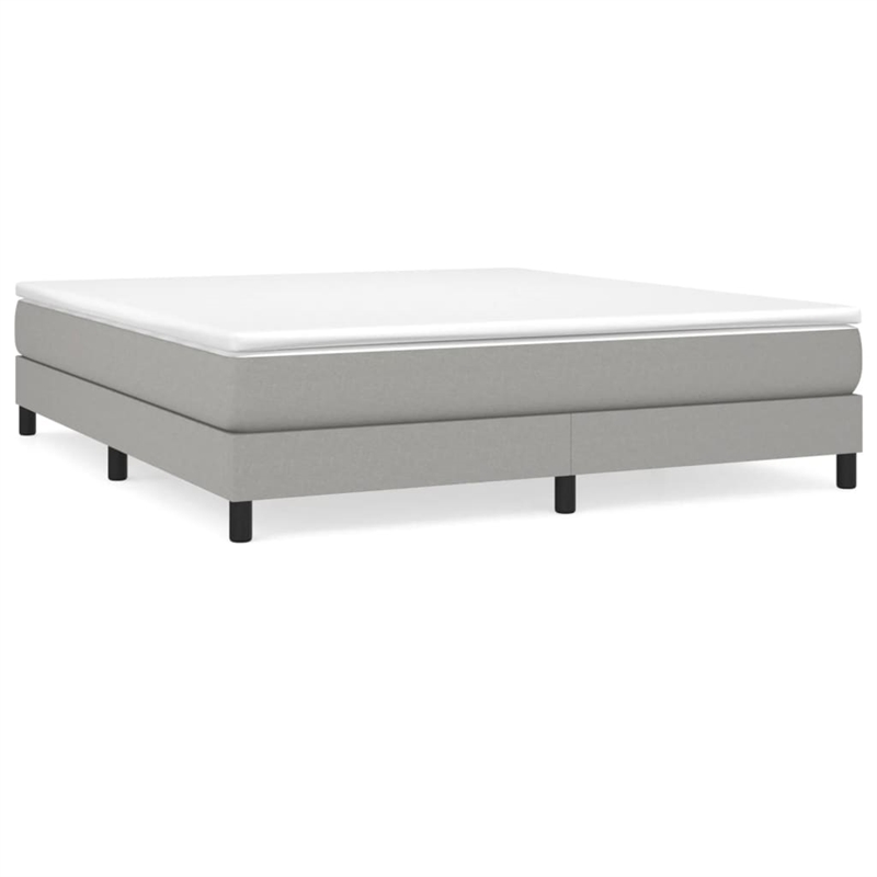 vidaXL King Bed Frame without Mattress in Light Gray