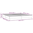 vidaXL King Bed Frame without Mattress in Light Gray