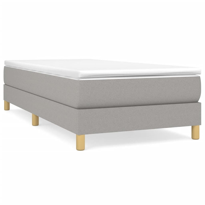 vidaXL Twin XL Engineered Wood Bed Frame in Light Gray