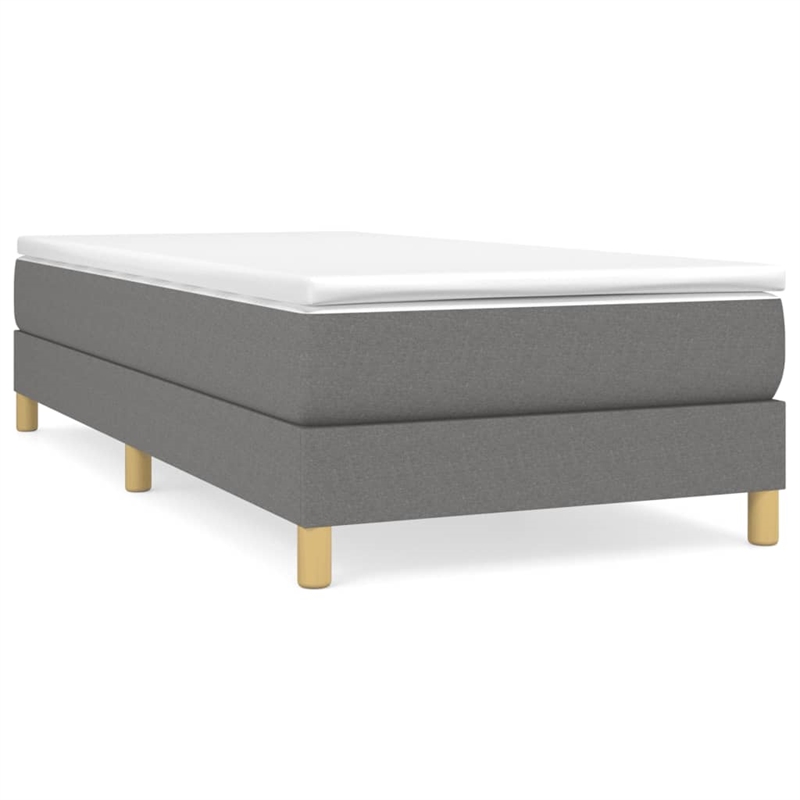 vidaXL Engineered Wood Twin XL Bed Frame in Dark Gray