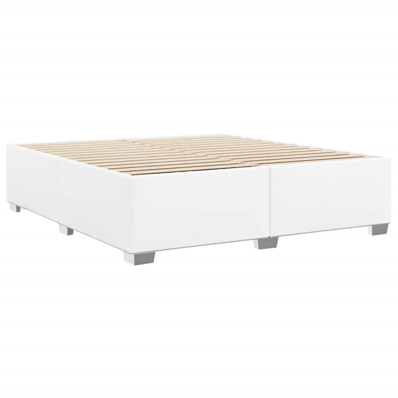 vidaXL King Size Faux Leather Bed Frame in White