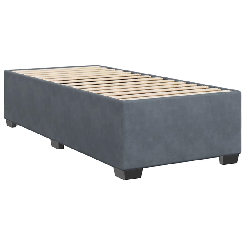vidaXL Engineered Wood Twin Bed Frame in Dark Gray