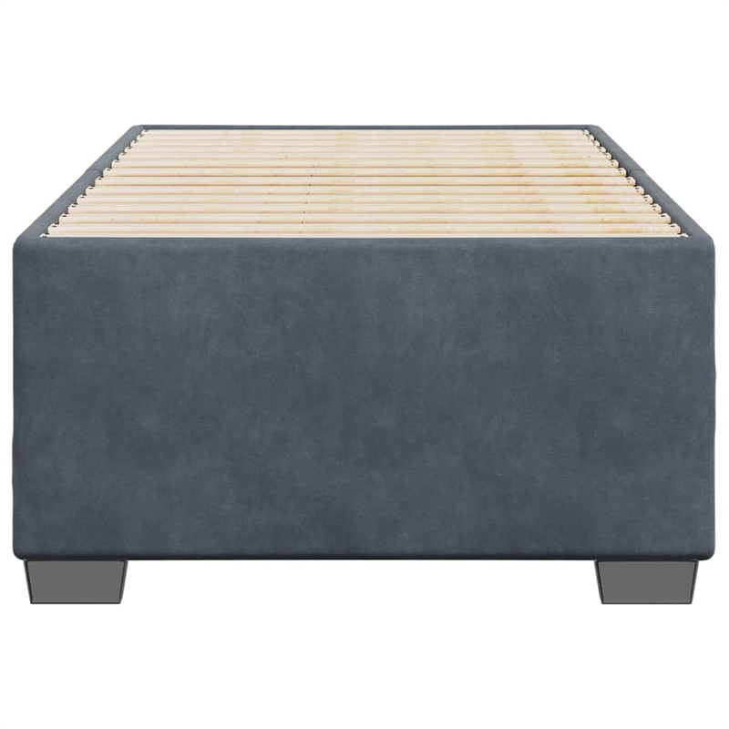 vidaXL Engineered Wood Twin Bed Frame in Dark Gray