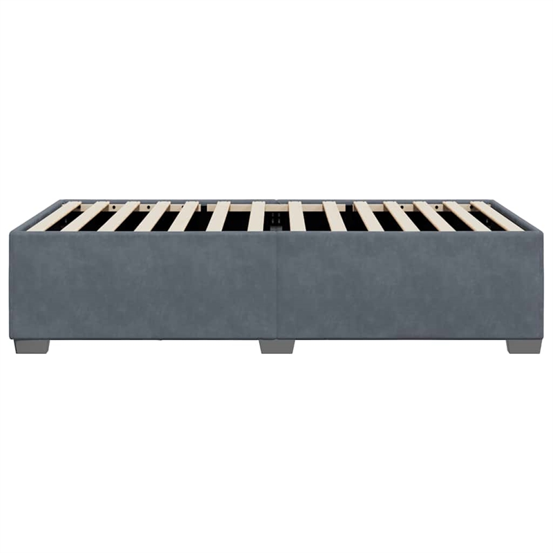 vidaXL Engineered Wood Twin Bed Frame in Dark Gray
