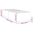 vidaXL Twin XL Engineered Wood Bed Frame in Light Grey