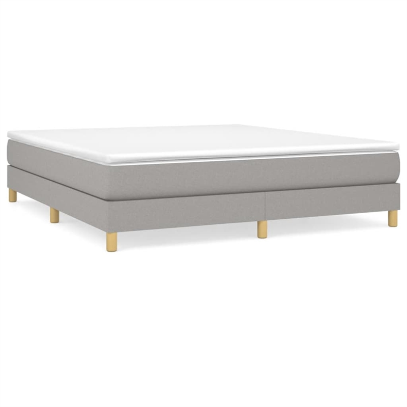 vidaXL King Engineered Wood Bed Frame in Light Gray