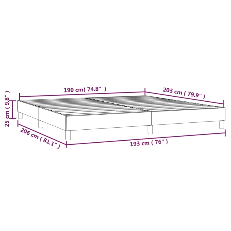vidaXL King Engineered Wood Bed Frame in Light Gray