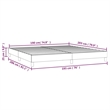 vidaXL King Engineered Wood Bed Frame in Light Gray