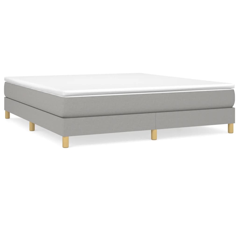 vidaXL California King Engineered Wood Bed Frame in Light Gray