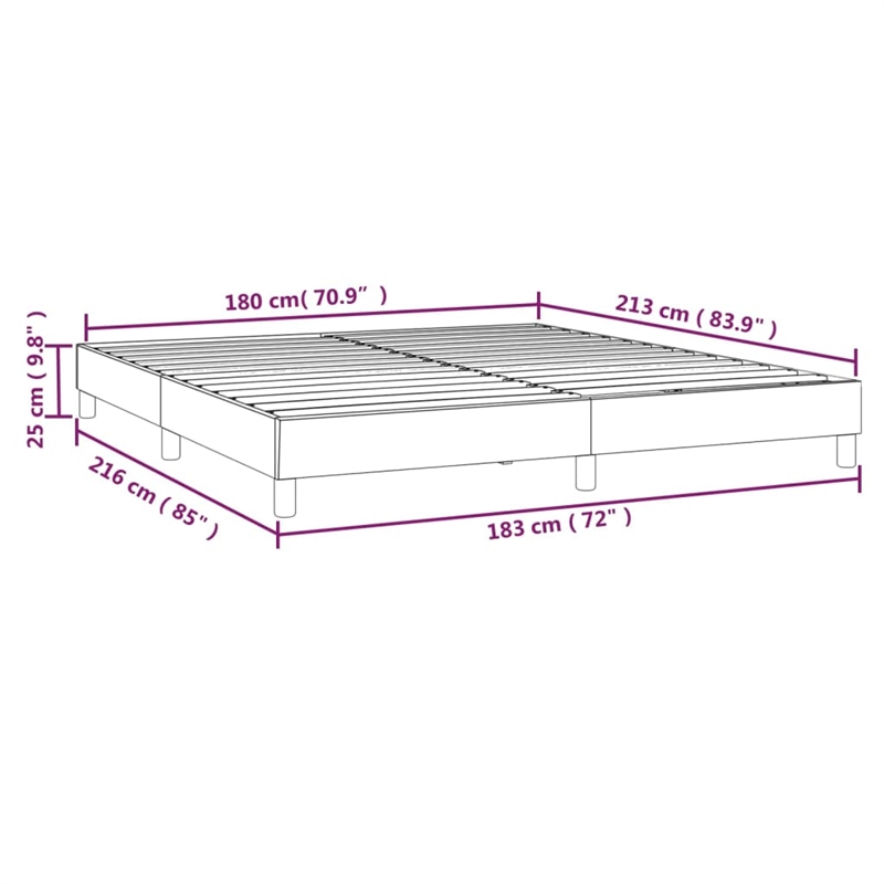 vidaXL California King Engineered Wood Bed Frame in Light Gray