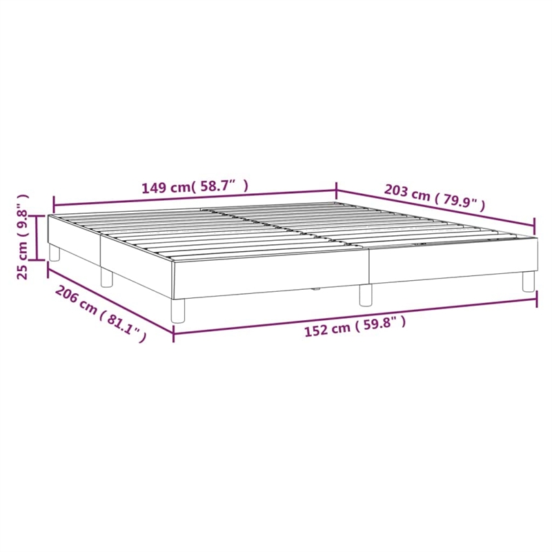 vidaXL Faux Leather Engineered Wood Bed Frame in Black