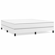 vidaXL King Durable Faux Leather Bed Frame in White