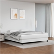 vidaXL King Durable Faux Leather Bed Frame in White